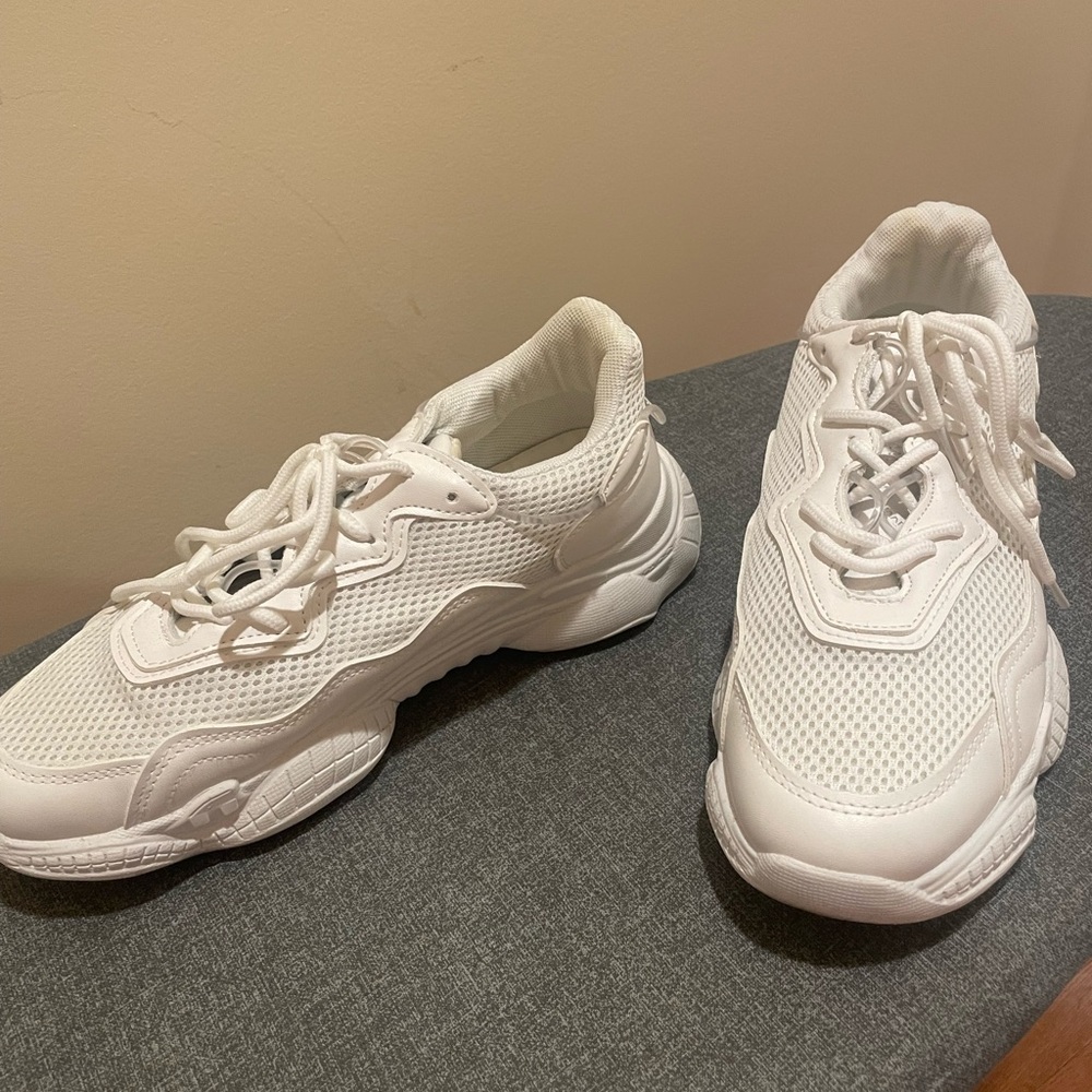 Truffle Collection White Chunky Bubble Sneakers